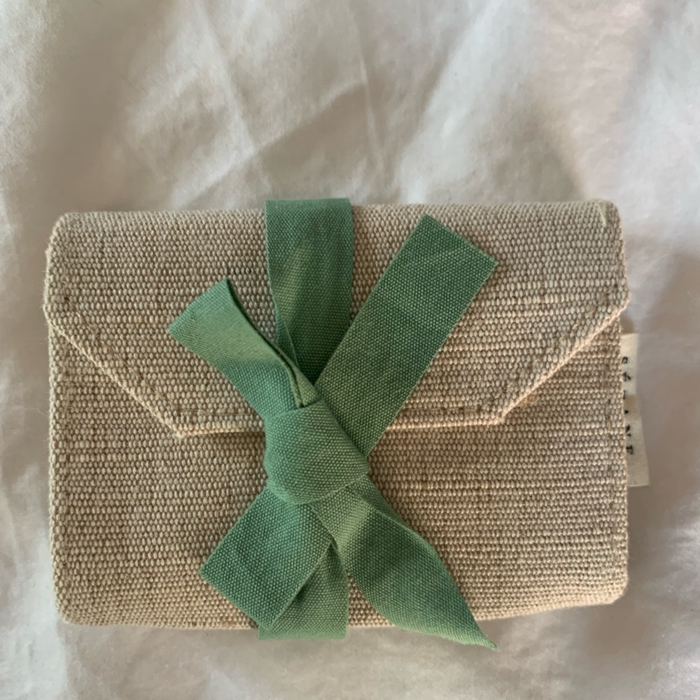 Sezane Canvas Fabric Coin Purse Card Holder